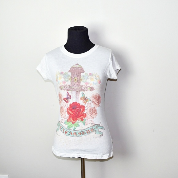 Tops - Adorable Rose Sword Detail Shirt